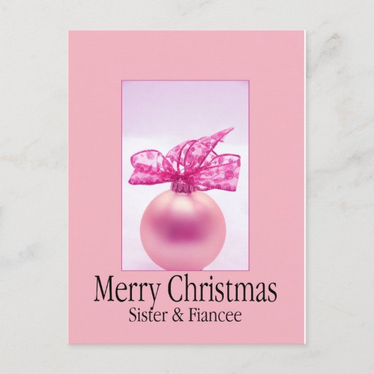 Happy Holigays zuster & Fiancee Briefkaart (Voorkant)