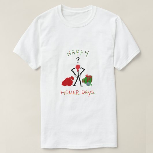 Happy Hollerdays 2 - brak voor Kerstmis. T-shirt (Design voorkant)