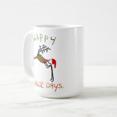Happy Hollerdays 4 - een rendier kussen. Koffiemok (Voorkant links)