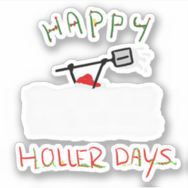 Happy Hollerdays 5 - sneeuwpoppen. Sticker