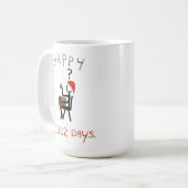 Happy Hollerdays 6 - avocado kerstcadeau. Koffiemok (Voorkant links)