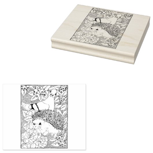 Happy Hollow Hedgehog Rubberstempel (Gestempeld)