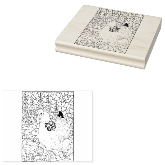 Happy Hollow Hen Rubberstempel (Gestempeld)