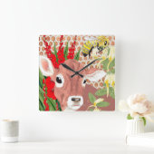 Happy Hollow Koe Vierkante Klok (Huis)