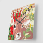 Happy Hollow Koe Vierkante Klok (Hoek)