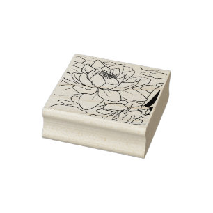 Happy Hollow Koi- Water Lily Rubberstempel