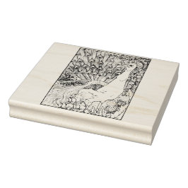 Happy Hollow Peacock Rubberstempel