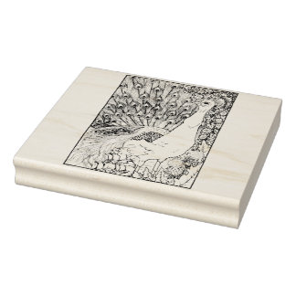 Happy Hollow Peacock Rubberstempel