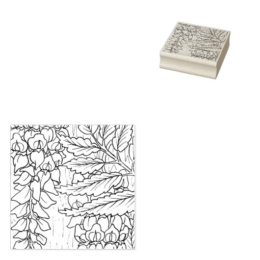 Happy Hollow Raccoon- Wisteria Rubberstempel (Gestempeld)