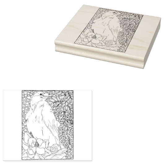 Happy Hollow Raven Rubberstempel (Gestempeld)