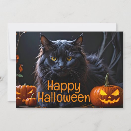 Happy Holloween - Black Cat Aankondiging (Voorkant)