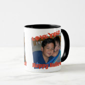 Happy Holloween Black Sinaasappel 1 Foto Mok (Voorkant rechts)