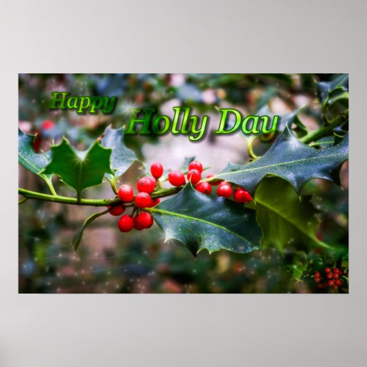 Happy Holly Day Poster (Voorkant)