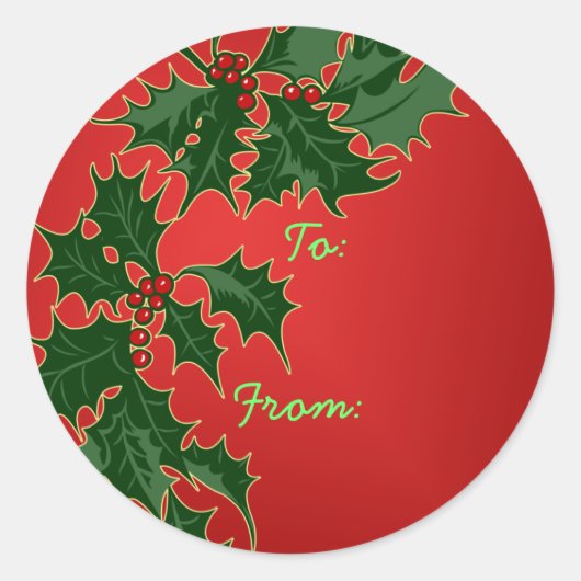Happy Holly-Days Cadeau Label Stickers (Voorkant)