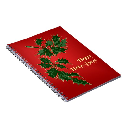 Happy Holly-Days kerstNotitieboek Notitieboek (Rechterzijde)