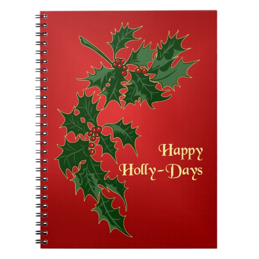 Happy Holly-Days kerstNotitieboek Notitieboek (Voorkant)