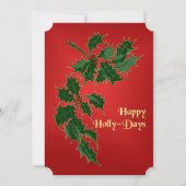 Happy Holly Days Party Uitnodiging (Voorkant)