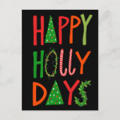 HAPPY HOLLY DAYS Sweet Holiday Xmas Kerstmis Briefkaart (Voorkant)