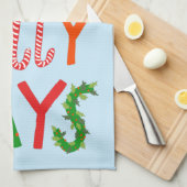 HAPPY HOLLY DAYS Sweet Holiday Xmas Kerstmis Theedoek (Quarter Fold)