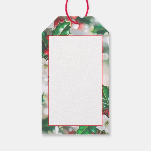 Happy Holly Dayz Christmas Gift Label Cadeaulabel (Achterkant)