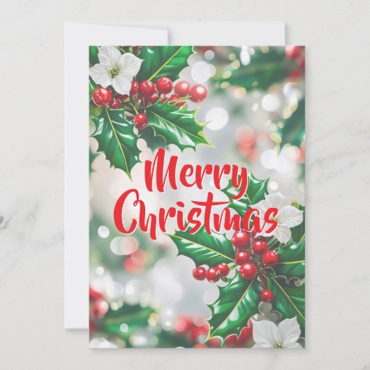 Happy Holly Dayz Custom Photo Christmas Kaart (Voorkant)