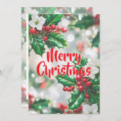 Happy Holly Dayz Custom Photo Christmas Kaart (Voorkant / Achterkant)