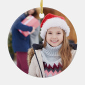 Happy Holly Dayz Kerstversiering met Foto Keramisch Ornament (Achterkant)