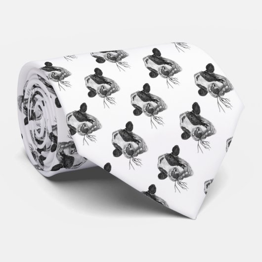 Happy Holstein Friesian Dairy Cow Stropdas (Opgerold)