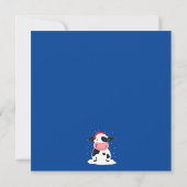 Happy Holstein-Koe in de kerstwinter (Achterkant)