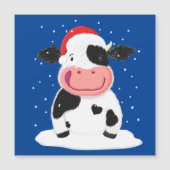 Happy Holstein-Koe in de kerstwinter (Voorkant)