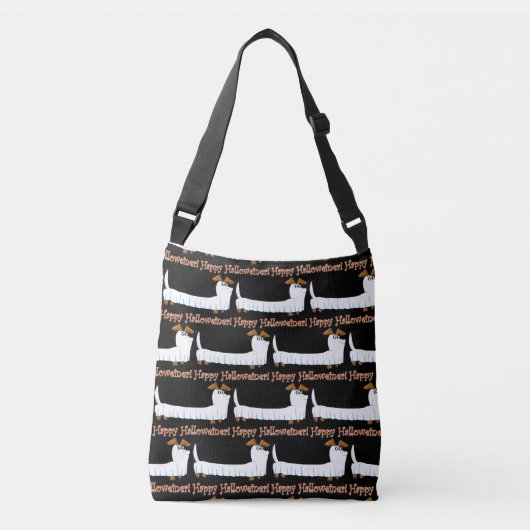 Happy Holweiner Dachshund Crossbody Tas (Voorkant)