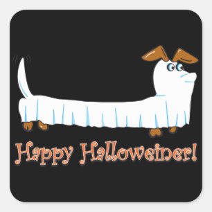 Happy Holweiner Dachshund Vierkante Sticker