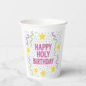 Happy Holy Birthday-Christelijke Kinder Party Pape Papieren Bekers (Achterkant)