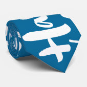 Happy Holy Days Feestdagen Vakantie Chanoeka Blauw Stropdas (Opgerold)