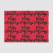 Happy Holydays Feestdagen Merry Kerstry Tissuepapier (Voorkant)