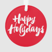 Happy Holydays Feestdagen Religieuze Kerstmis Ornament (achterkant)