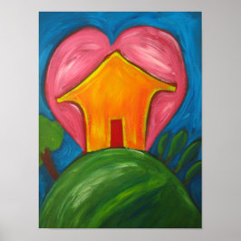 Happy Home afdrukken Poster