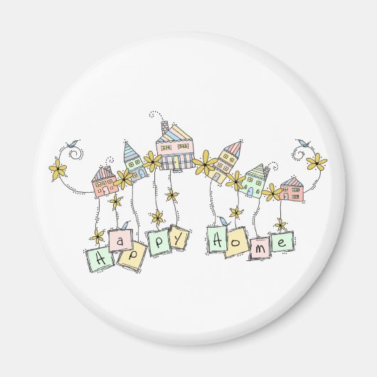 Happy Home Doodles Magneet (Voorkant)