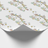 Happy Home Illustration Housewarming Cadeaupapier (Hoek)