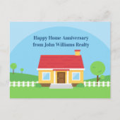 Happy Home Jubileum Custom Realtor Briefkaart (Voorkant)