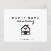 Happy Home Jubileum Huis Hart Realiteit Briefkaart (Voorkant)