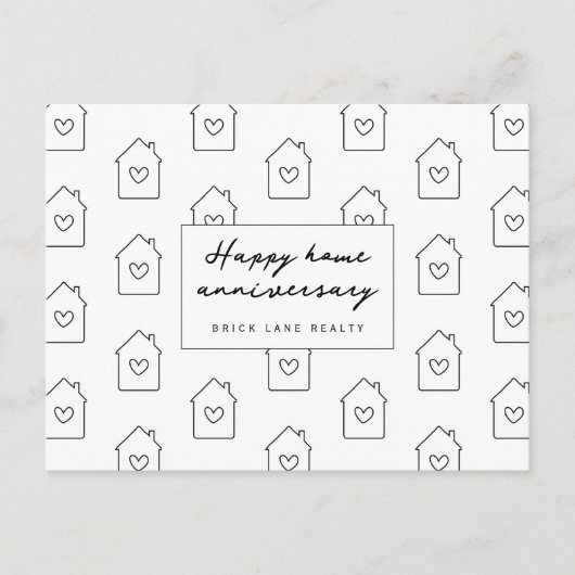 Happy Home Jubileum Makelaardij Briefkaart (Voorkant)