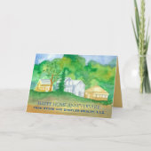 Happy Home-Jubileum van Realtor Custom Name Kaart (Voorkant)