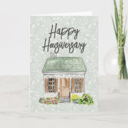 Happy Home Jubileum Waterverf House Bedankkaart
