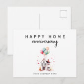 Happy Home Jubileum Waterverf Huis Realty Briefkaart (Voorkant / Achterkant)