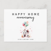 Happy Home Jubileum Waterverf Huis Realty Briefkaart (Voorkant)