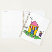 Happy Home Kleurrijk Huis en Stok Figuur Planner (Display)