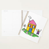 Happy Home Kleurrijk Huis en Stok Figuur Planner