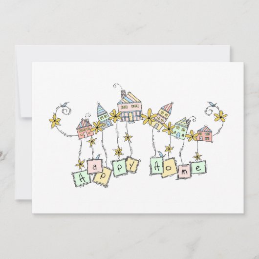 Happy Home Moving Announge Aankondiging (Voorkant)