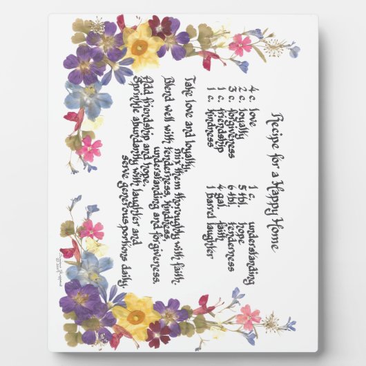 Happy Home Recipe Fotoplaat (Voorkant)